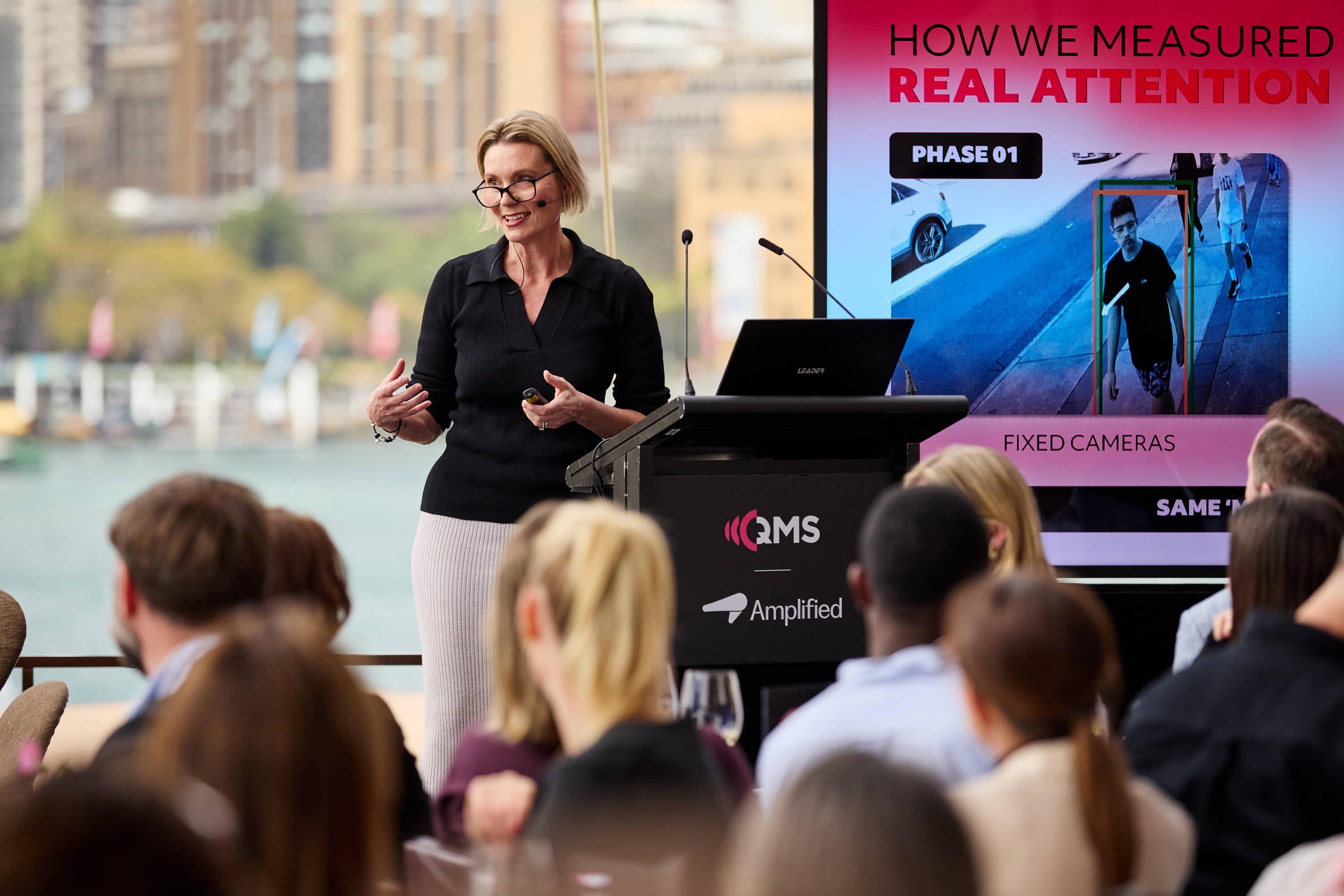 QMS and Amplified presentation for the 2026 digital out-of-home attention study