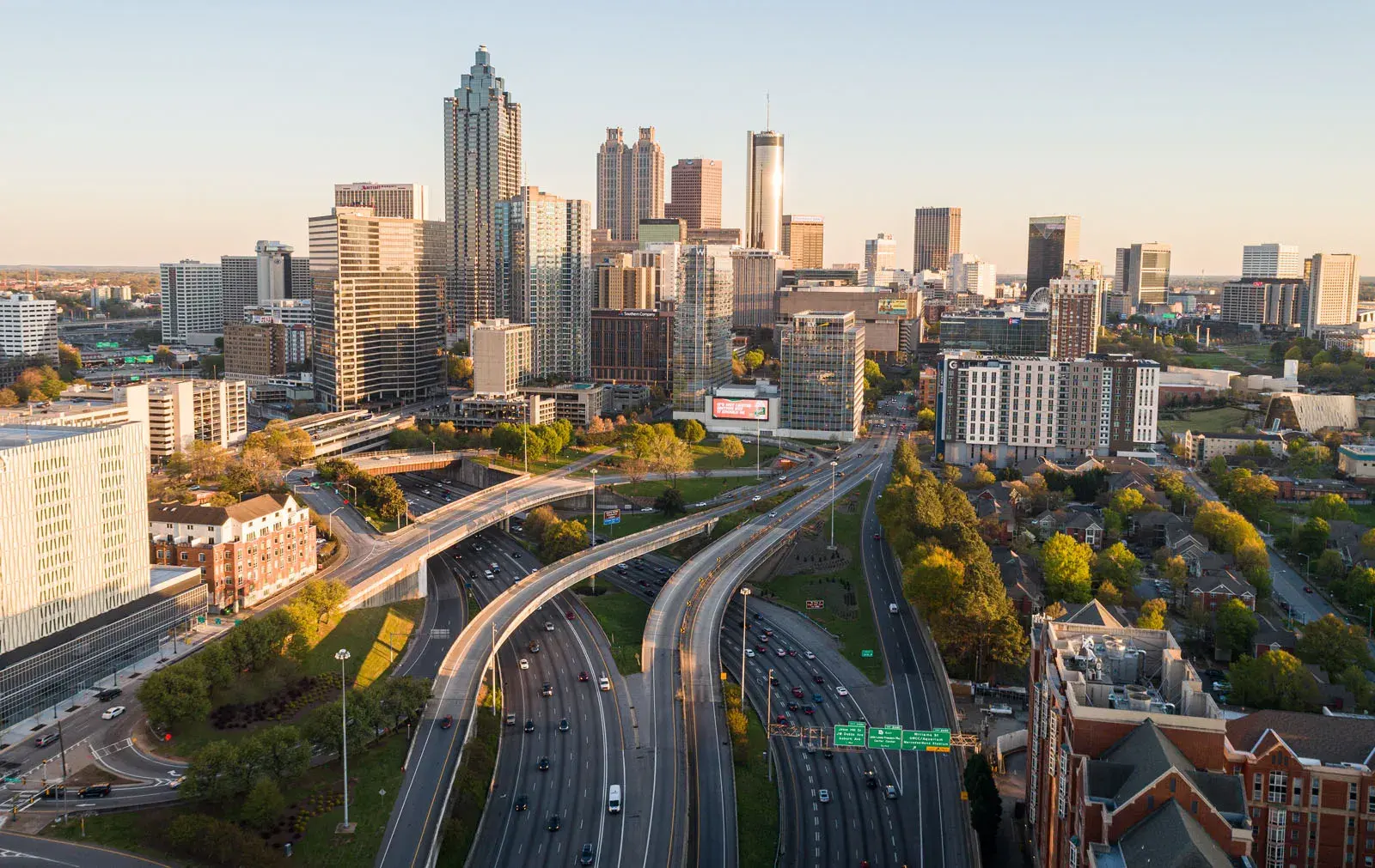 Atlanta billboard advertising environment and city context – view 1