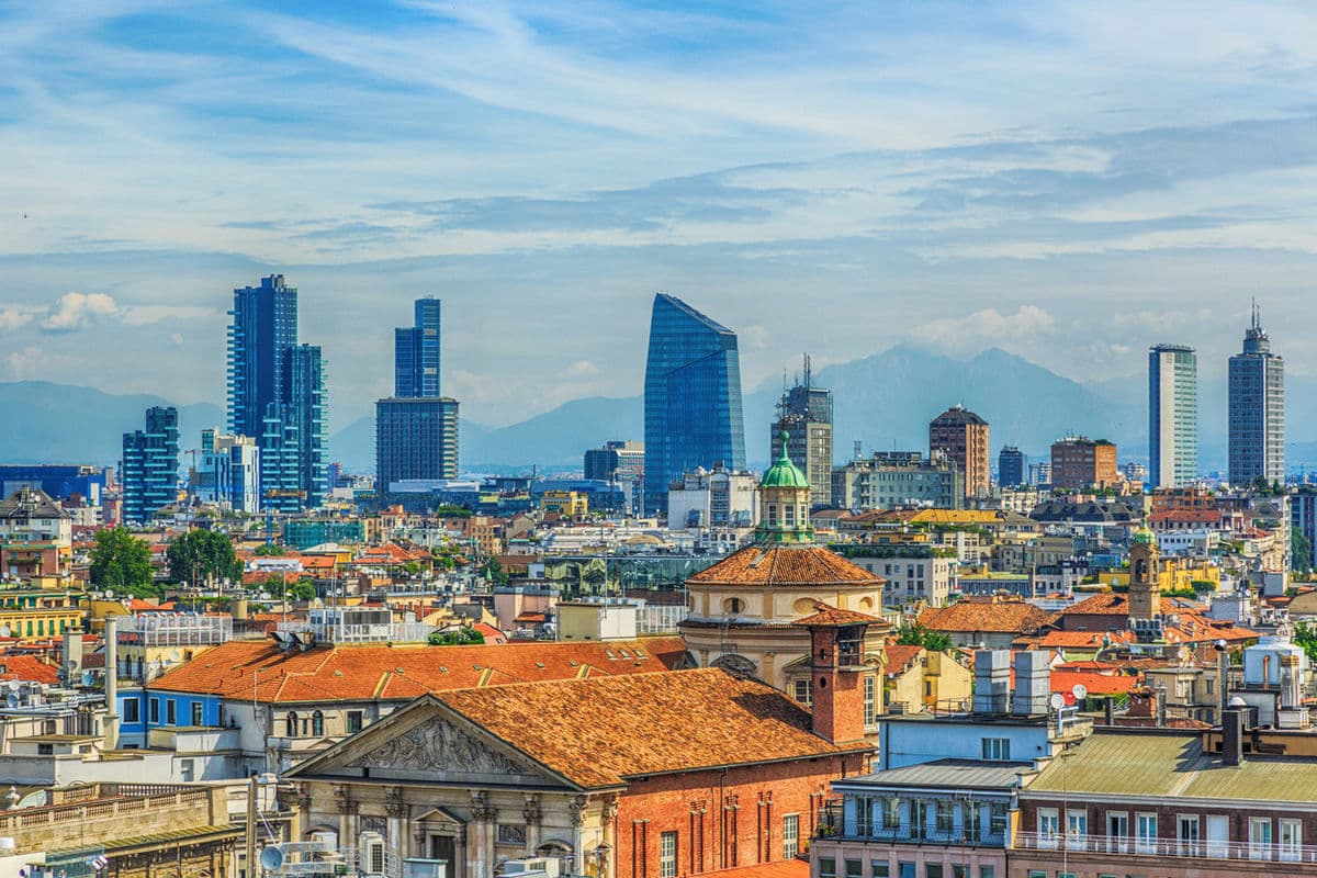 Milan billboard advertising environment and city context – view 1