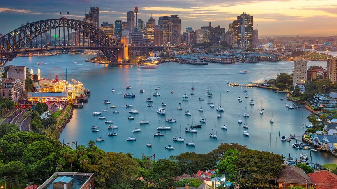 Sydney billboard advertising environment and city context – view 1