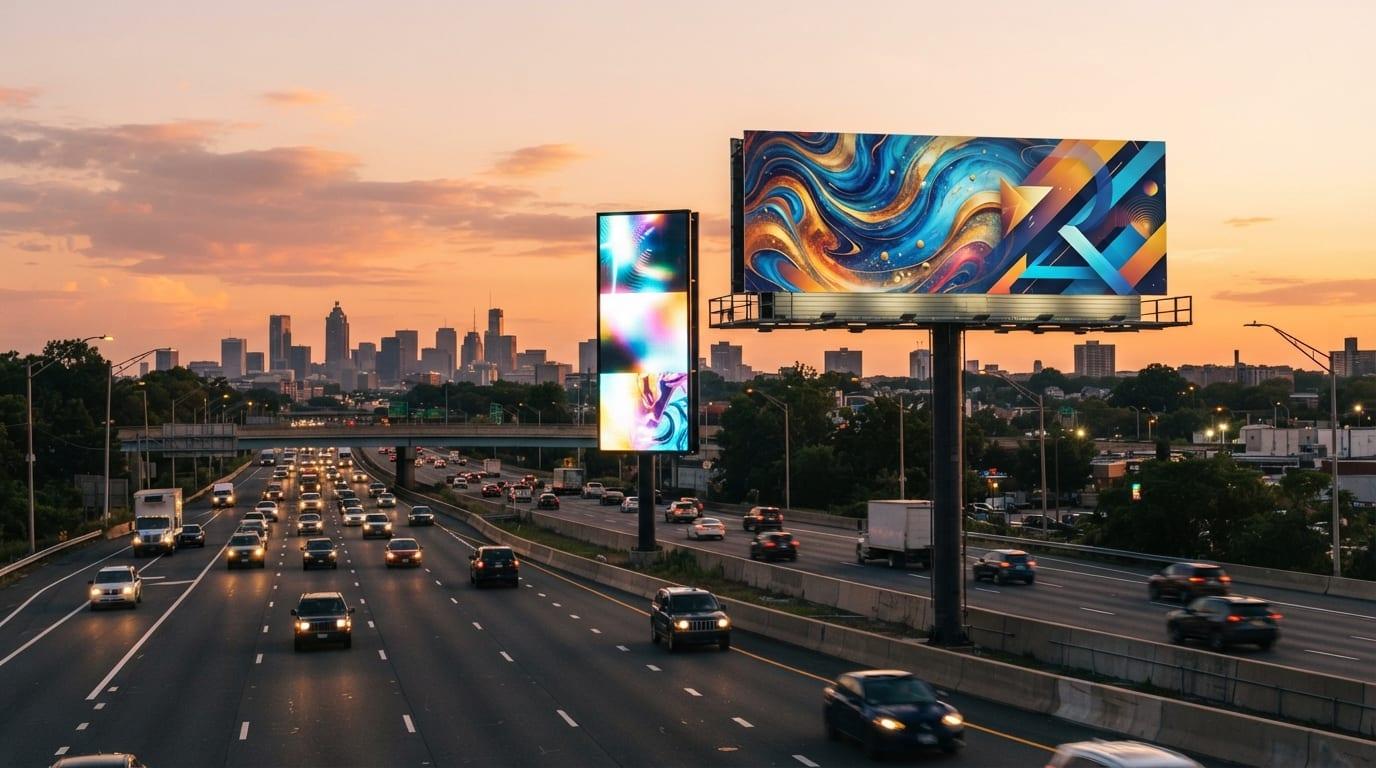 Large-format roadside billboard in the United States representing Lamar Advertising’s second-quarter performance