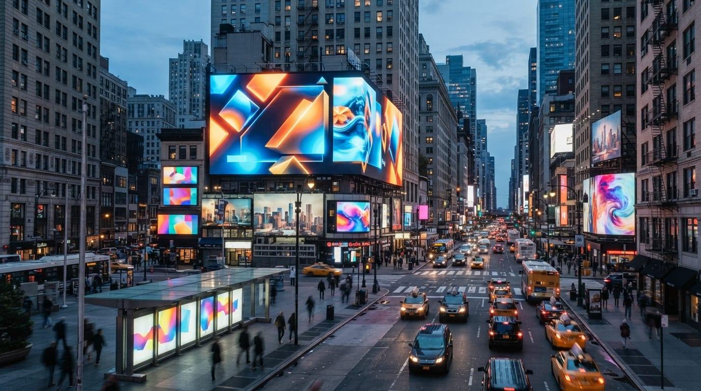 Urban out-of-home media landscape illustrating industry revenue growth and digital momentum