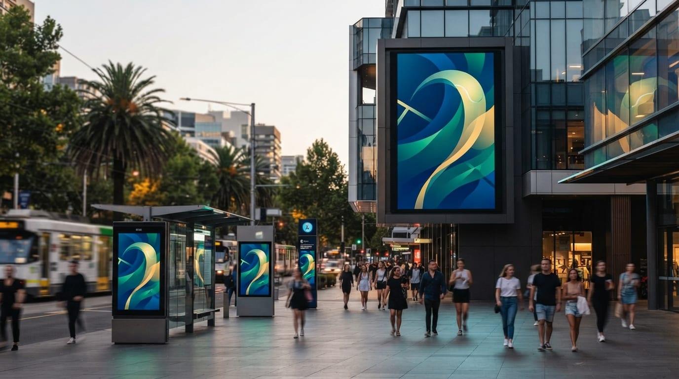 Australian Open content on out-of-home screens across Australia
