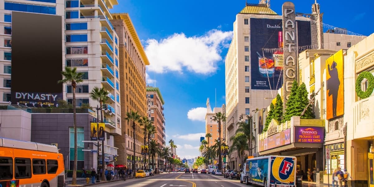 Sunset Strip, West Hollywood / Los Angeles outdoor advertising environment – view 1
