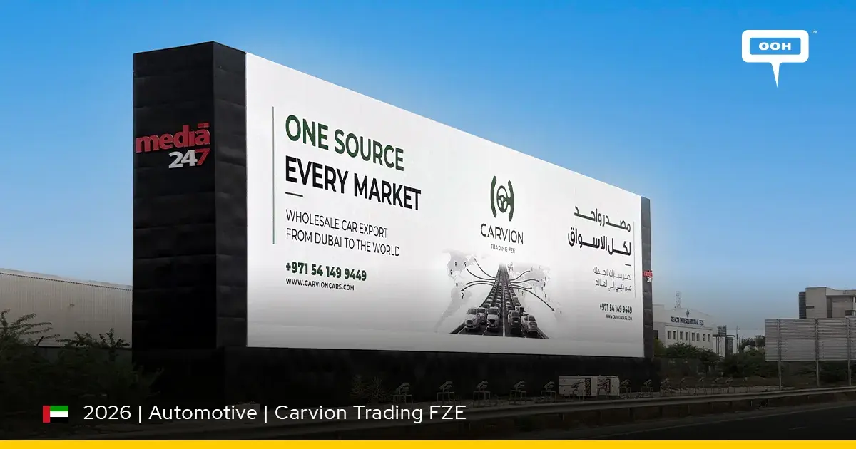 Carvion Uses Dubai OOH to Position Itself as a Global Car Export Hub