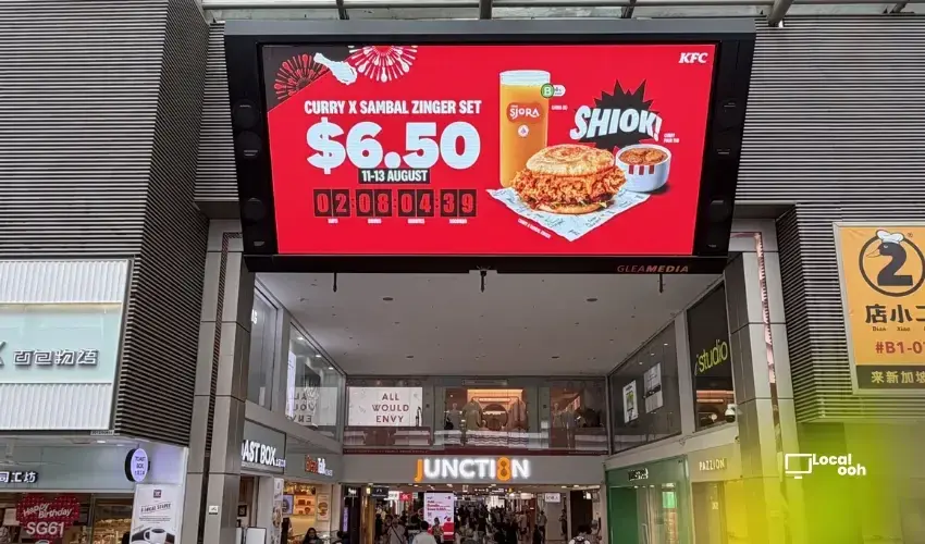 KFC Singapore Uses Dynamic DOOH and High Share of Voice to Create FOMO