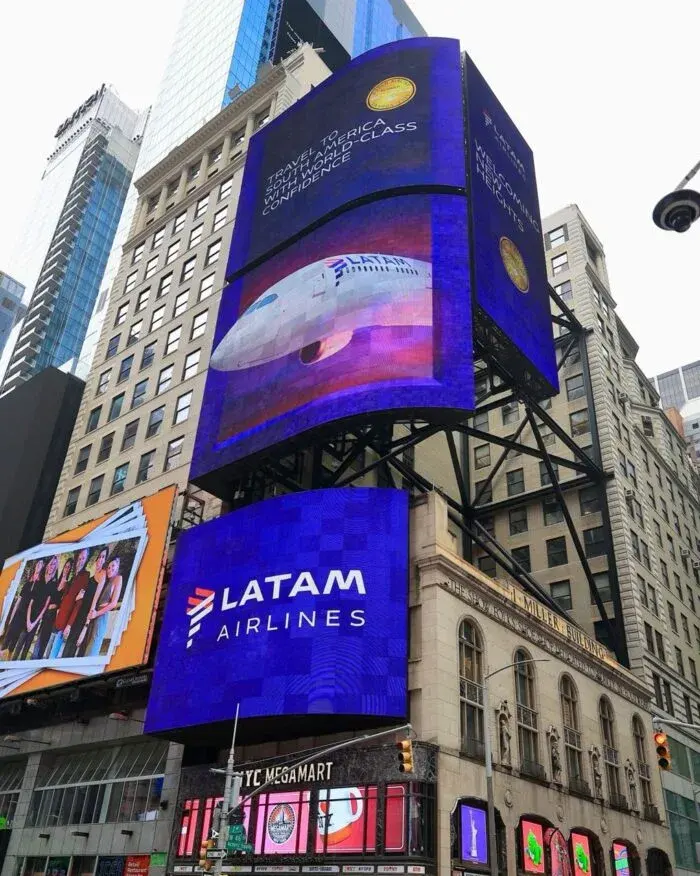 LATAM Commits to a Year-Long Times Square Billboard Presence