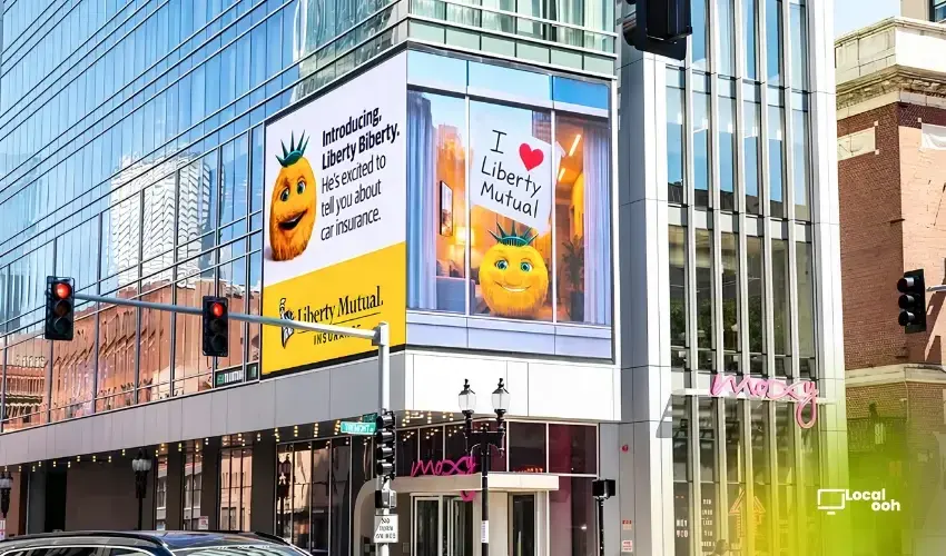 Liberty Mutual’s Liberty Biberty Shows How 3D OOH Makes Brand Characters Physical