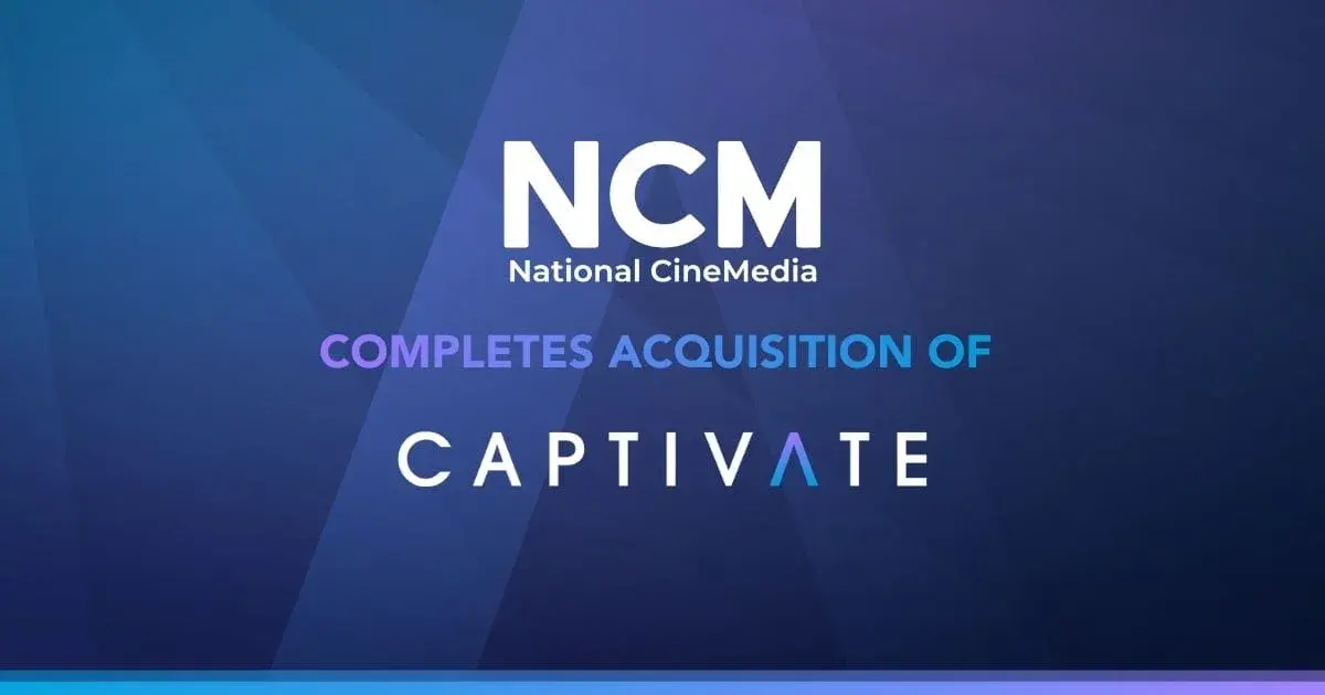 National CineMedia Completes Captivate Acquisition, Adding Office and Residential DOOH