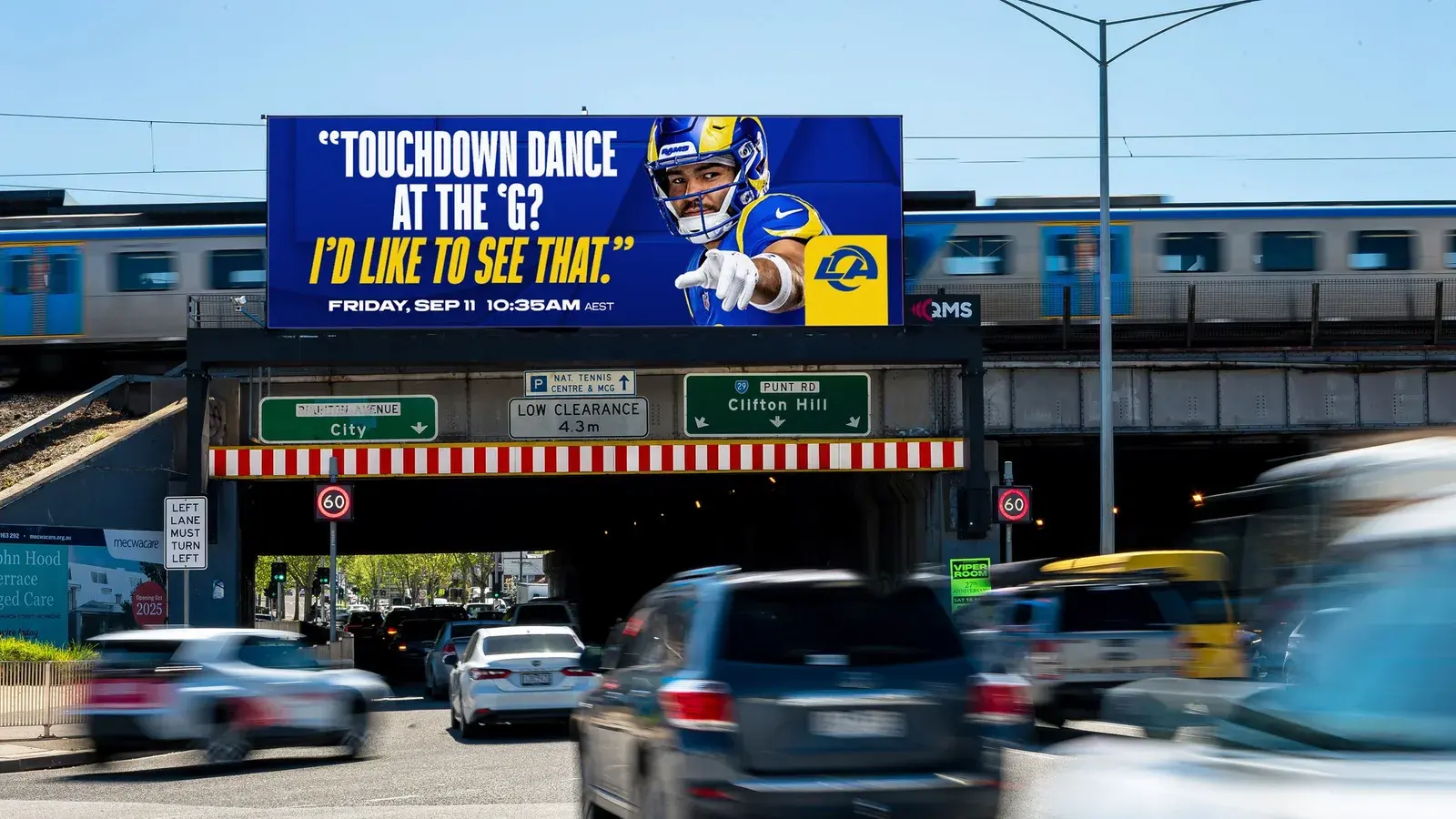 QMS Brings the Los Angeles Rams Into Melbourne’s Streets With Localized DOOH