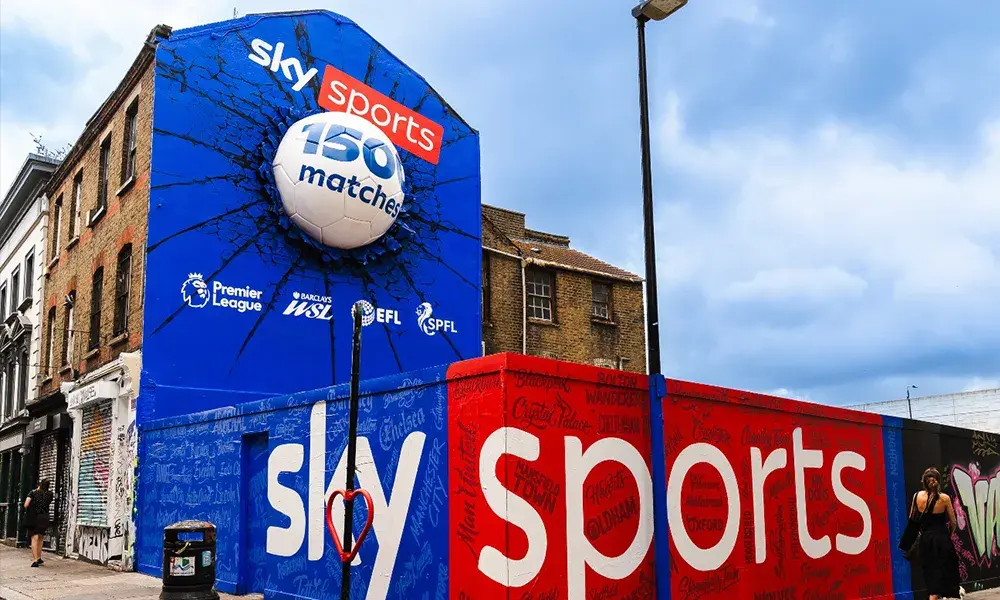 Sky Sports Builds a Giant 3D Football Mural in Shoreditch