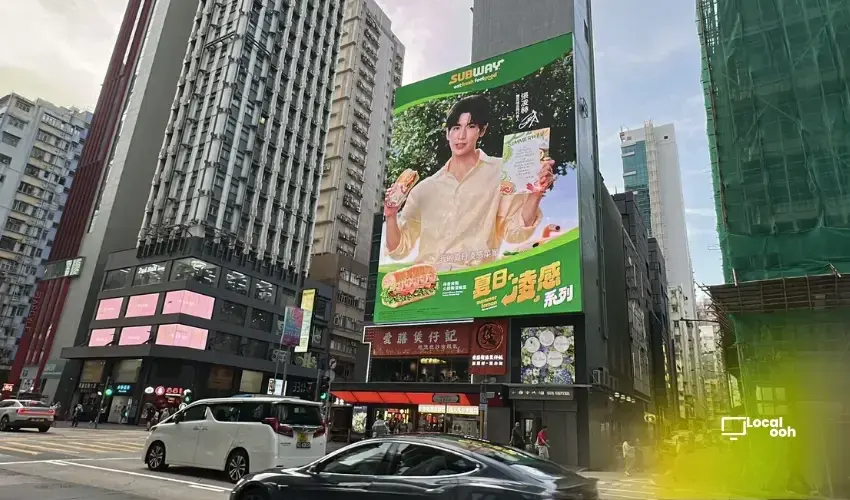 Subway Uses Two Hong Kong LED Sites to Build a High-Visibility DOOH Launch