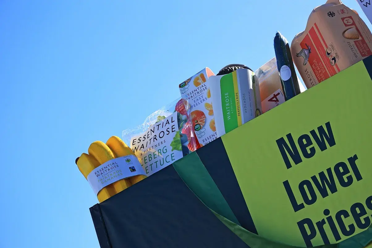 Waitrose Turns Shopping Bags Into London OOH Installations for Lower-Price Campaign